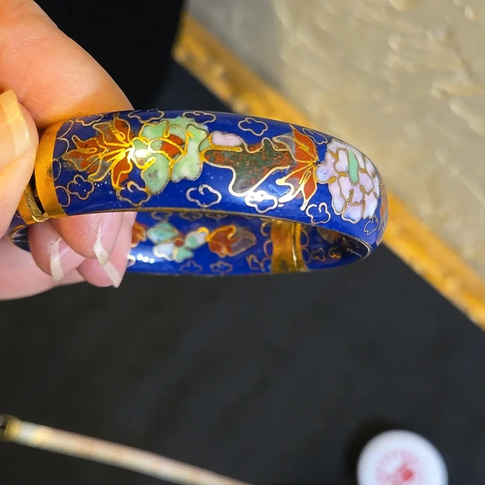Vintage Chinese Cloissoné Bracelet - Picture 5 of 8